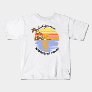 California sunset Kids T-Shirt